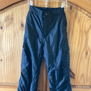 Kids Rawik black nylon snow ski pants size S
